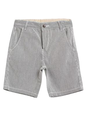 Boys Natural Striped Short Woven Trouser